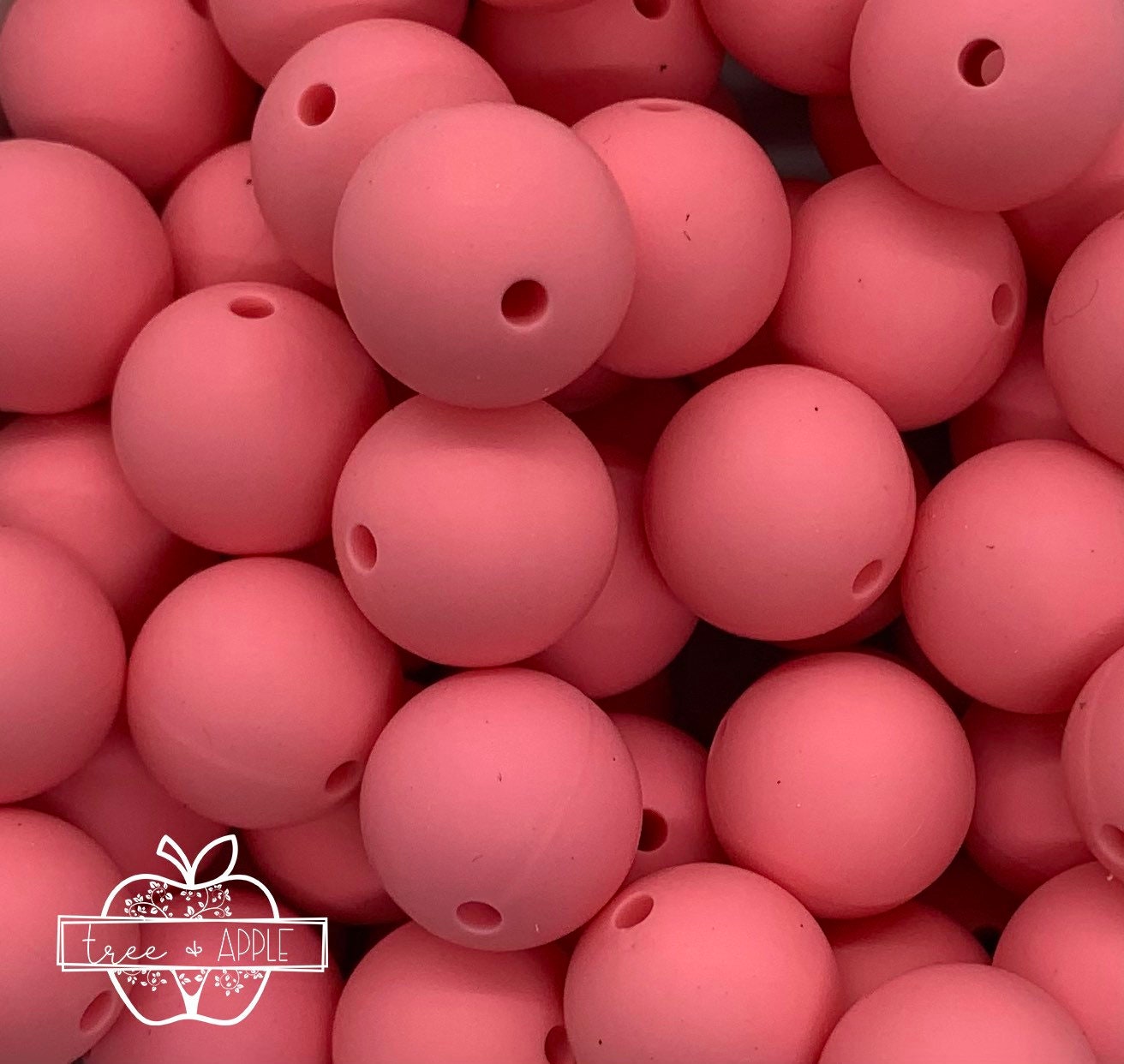 15mm Flamingo Pink Silicone Beads, Pink Round Silicone Beads