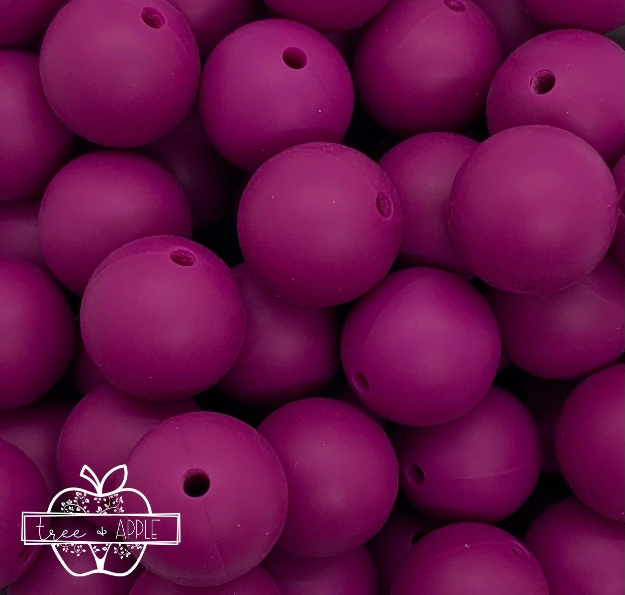 Razzleberry 12mm Round Silicone Beads