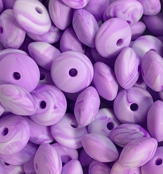 12mm Lentil Purple Marble