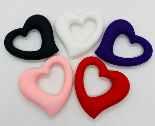 Teether Heart Silicone Teether, Valentine’s Silicone Teether,  Teether Pendant, Teething