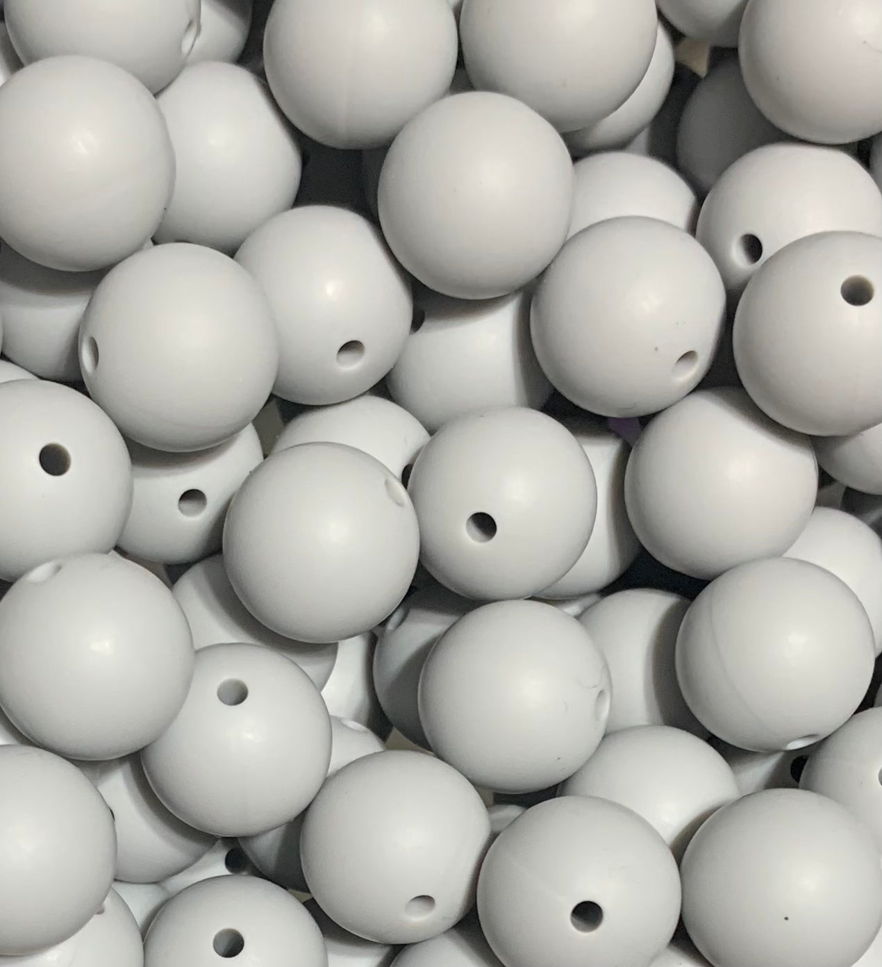 Light Grey 15mm Round Silicone Beads, Gray Round Silicone Beads, Beads –  The Silicone Bead Store LLC