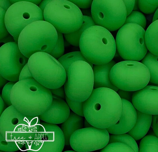 14mm ABACUS Green Silicone Beads