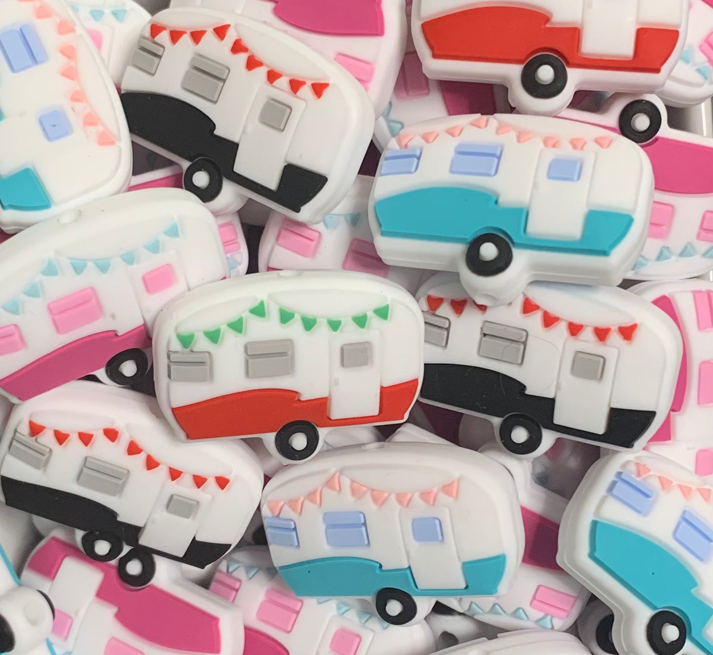 Camper Silicone Focal Bead , Travel Focal