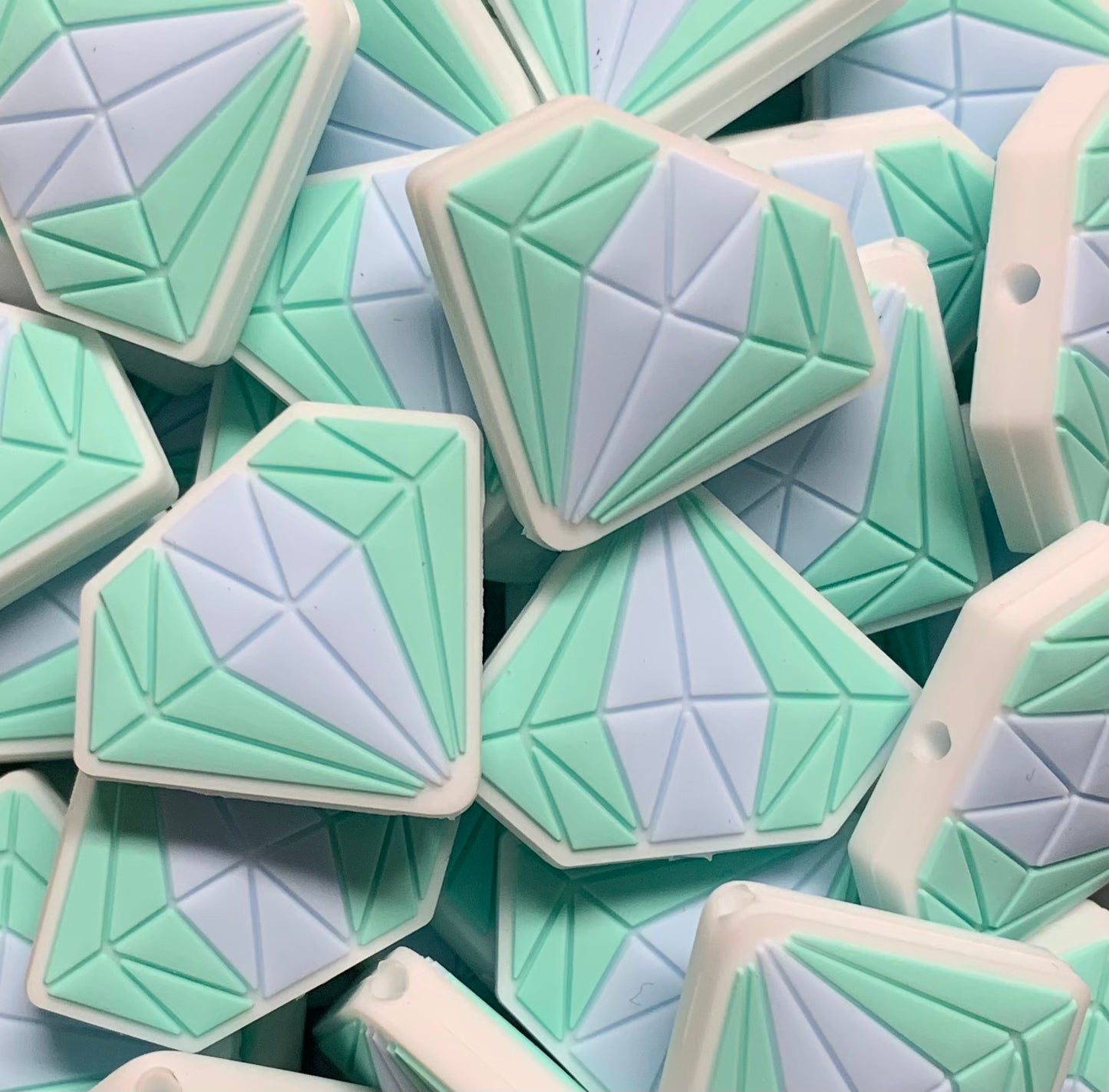 V- Diamond Shape EXCLUSIVE Silicone Bead, Diamond Focal Bead