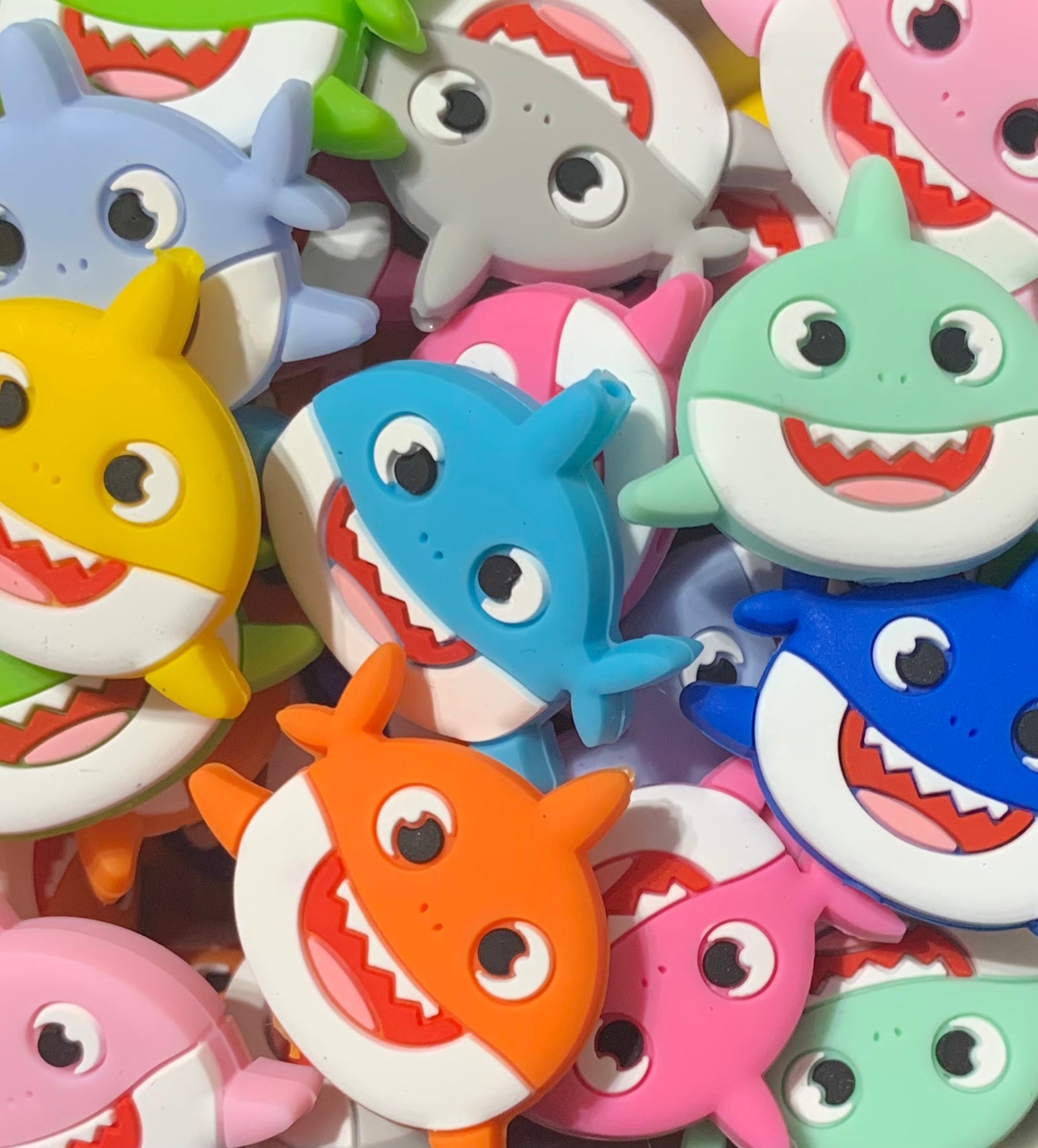 Discontinued- Shark Silicone Focal Bead, Animal Shape Silicone Bead,