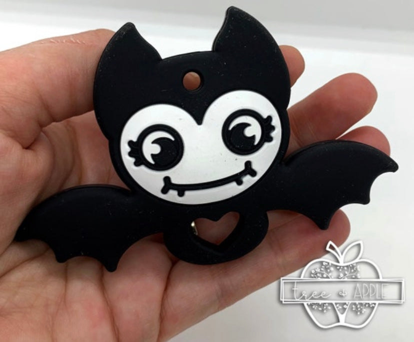 Z- Teether Bat Teether, Halloween Silicone Teether, Teether Pendant, Teething, Pacifier Clip