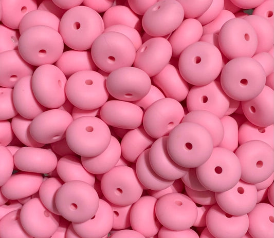 14mm ABACUS Sweet Pink Silicone Beads