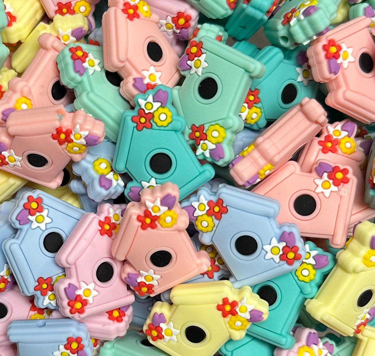 Discontinued- Bird House Silicone Focal Bead