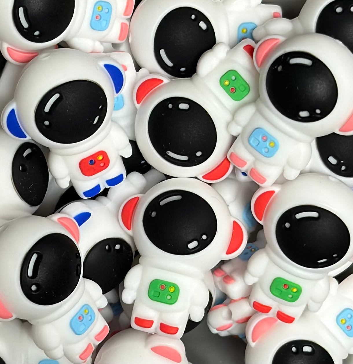 Discontinued- Astronaut Focal Bead, Space Shape Silicone Bead