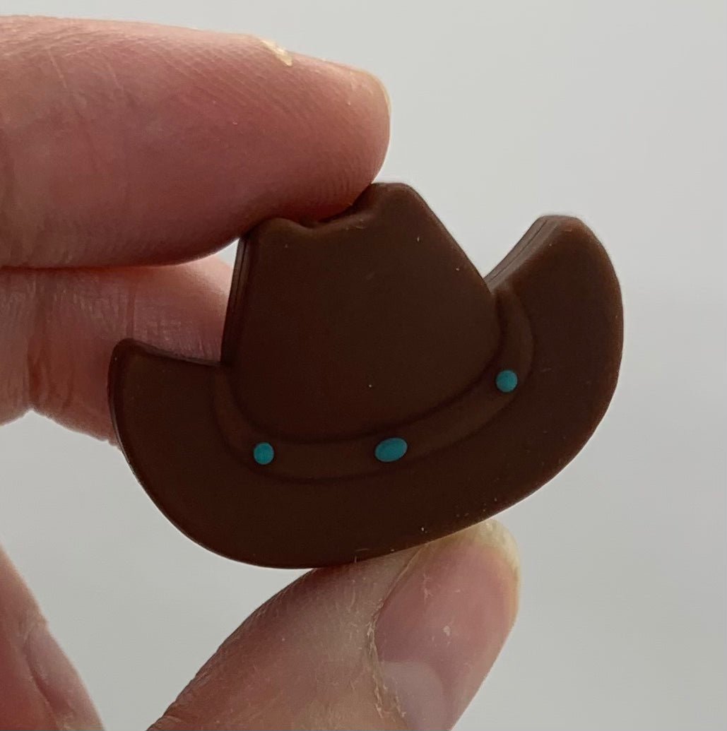 Cowboy Hat Focal Silicone Bead