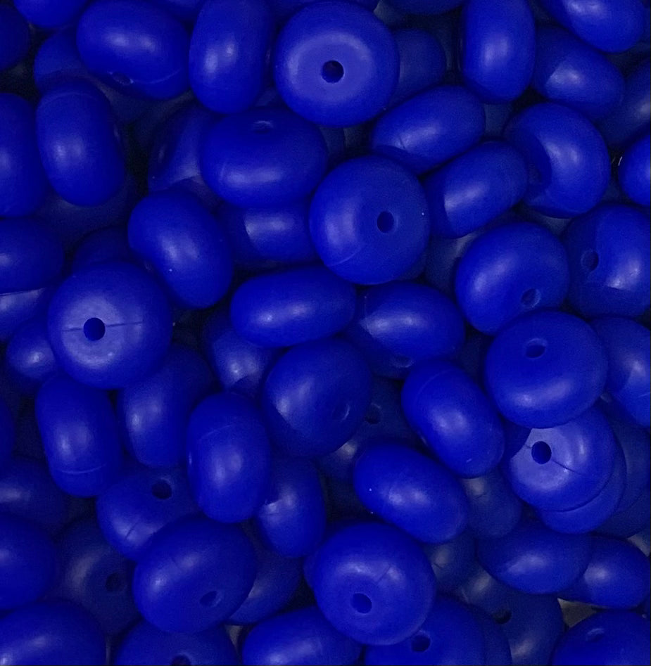 14mm ABACUS Solid Cobalt Blue Silicone Beads