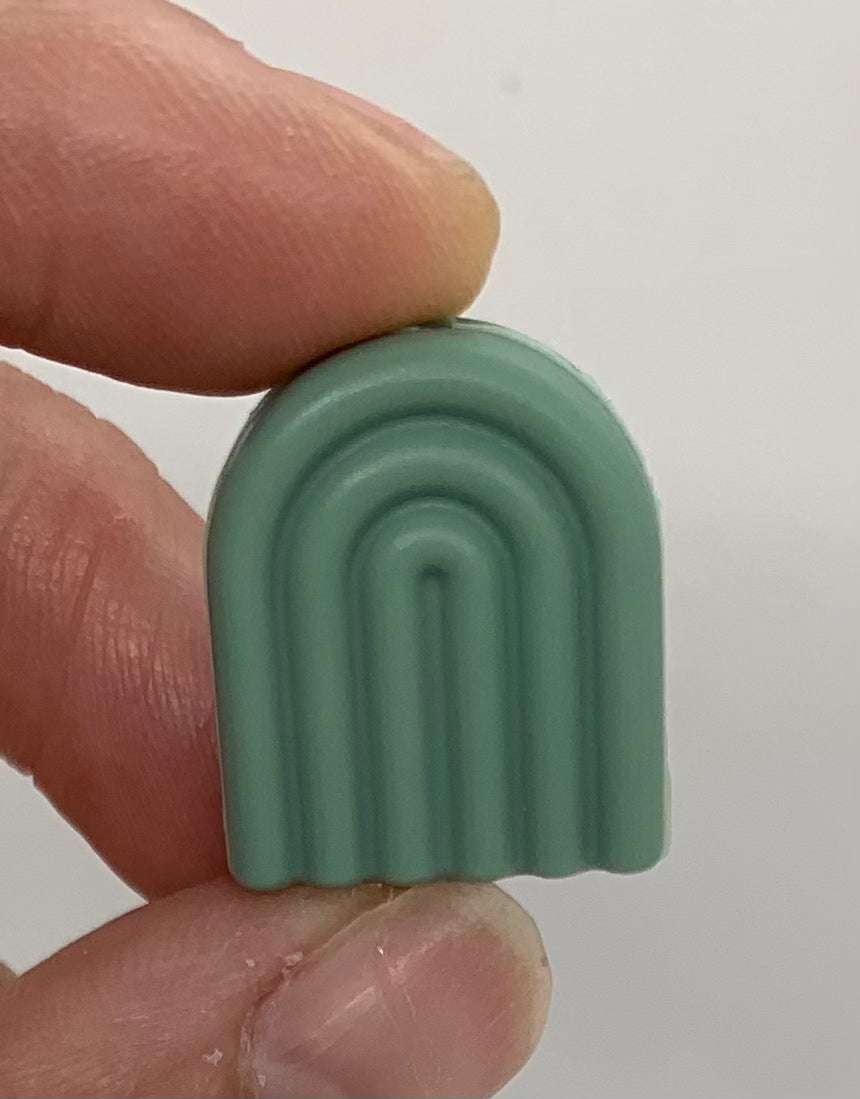 Discontinued- Arch Rainbow Silicone Focal Bead, Rainbow Shape Silicone Bead, Rainbow Silicone Bead