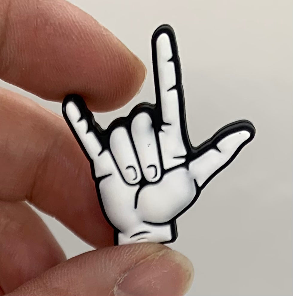 I Love You EXCLUSIVE Focal Silicone Bead, ASL Hand Sign Silicone Bead