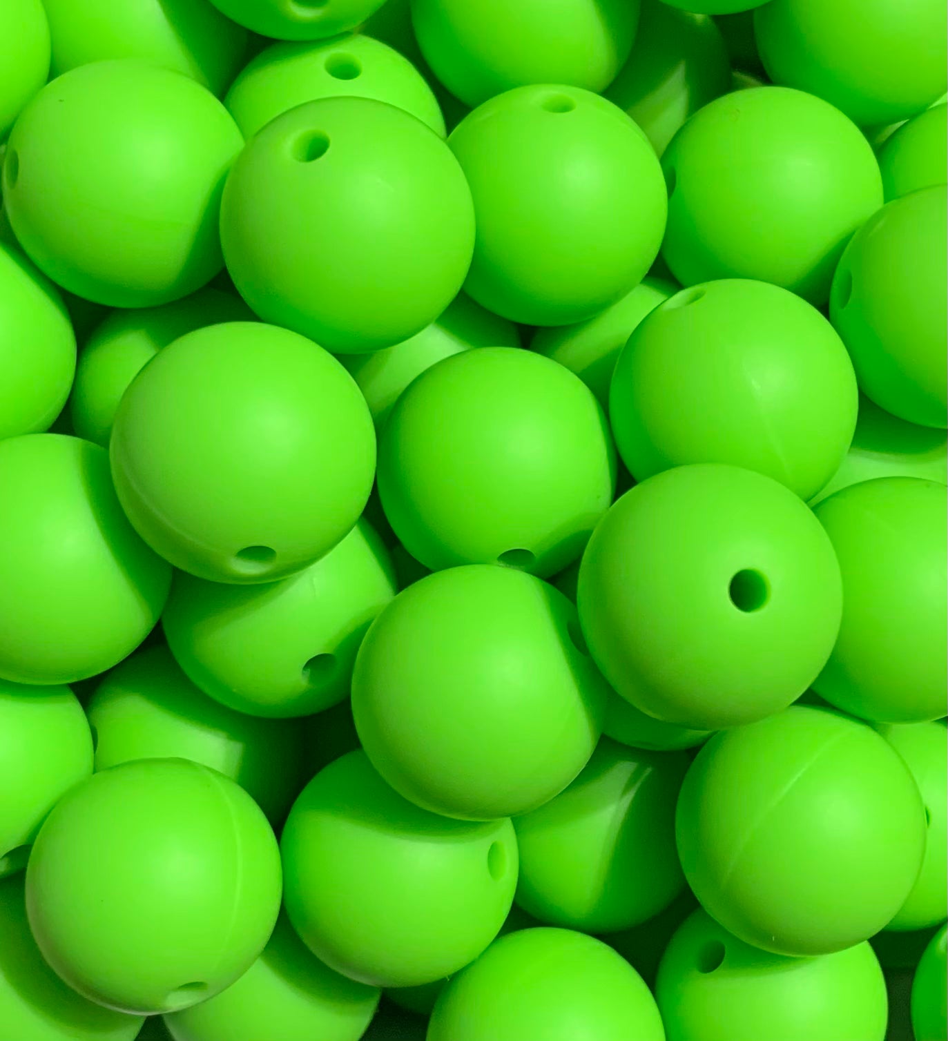 15mm Solid Chartreuse Green Round Silicone Beads Beads Wholesale The Silicone Bead Store Llc 8645