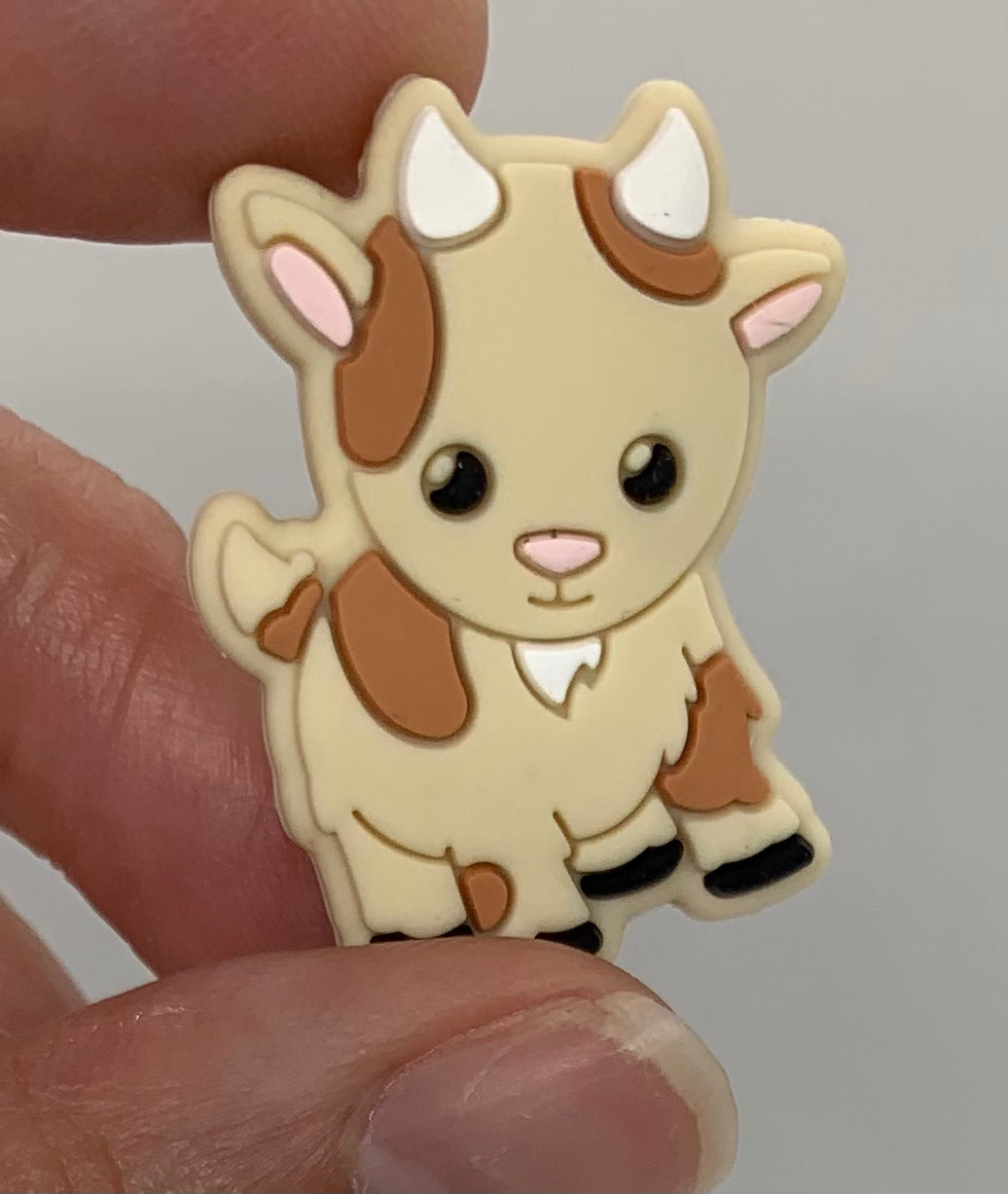 Goat Silicone Focal Bead, Animal Shape Silicone Bead,