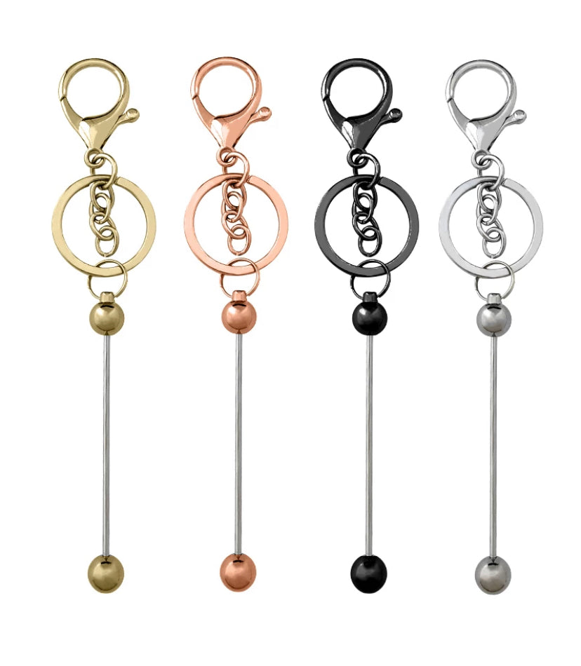 *Beadable Keychain Bars, Key Ring Bars