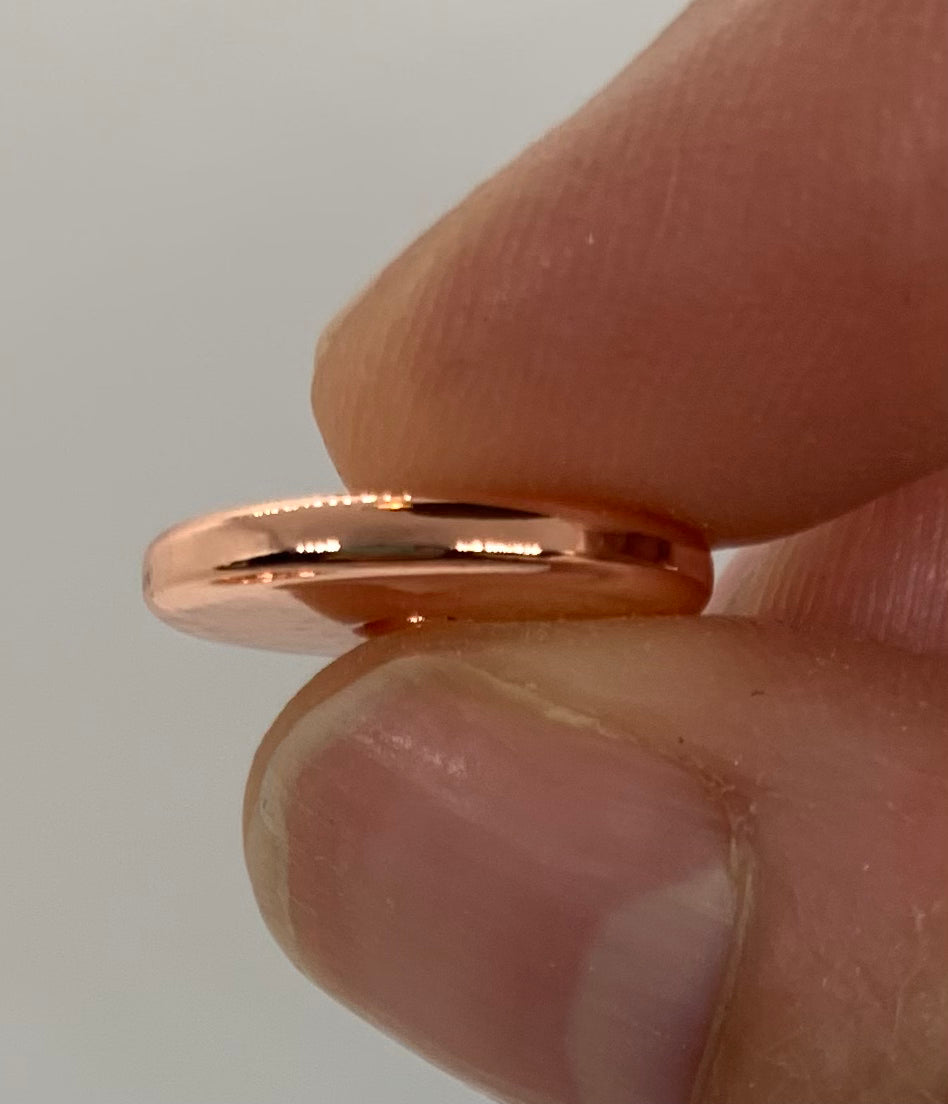 1 Rose Gold Flat Metal Spacer Beads, Rondelle Spacer Beads