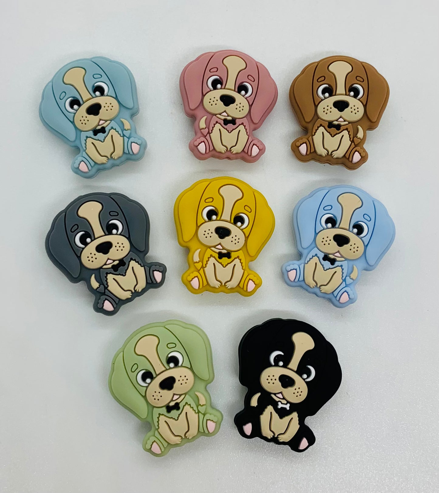 Discontinued- Puppy Silicone Focal Bead, Dog Shape Silicone Bead,