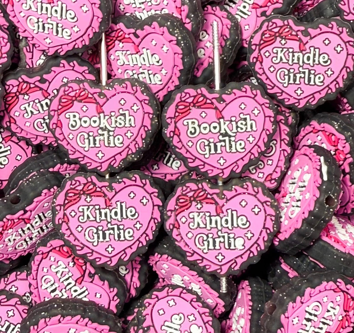 B- Bookish Girlie EXCLUSIVE Silicone Focal Bead, Book Silicone Bead