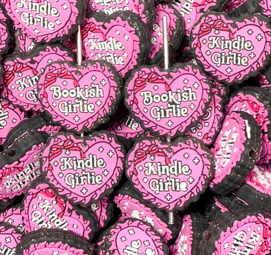 B- Bookish Girlie EXCLUSIVE Silicone Focal Bead, Book Silicone Bead