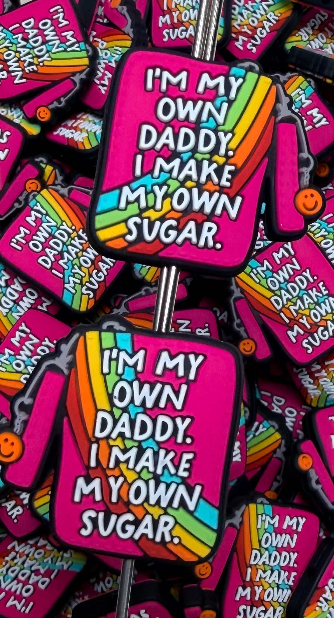 Q- I'm Own Daddy. I Make My Own Sugar Focal Bead, Quote Focal Beads