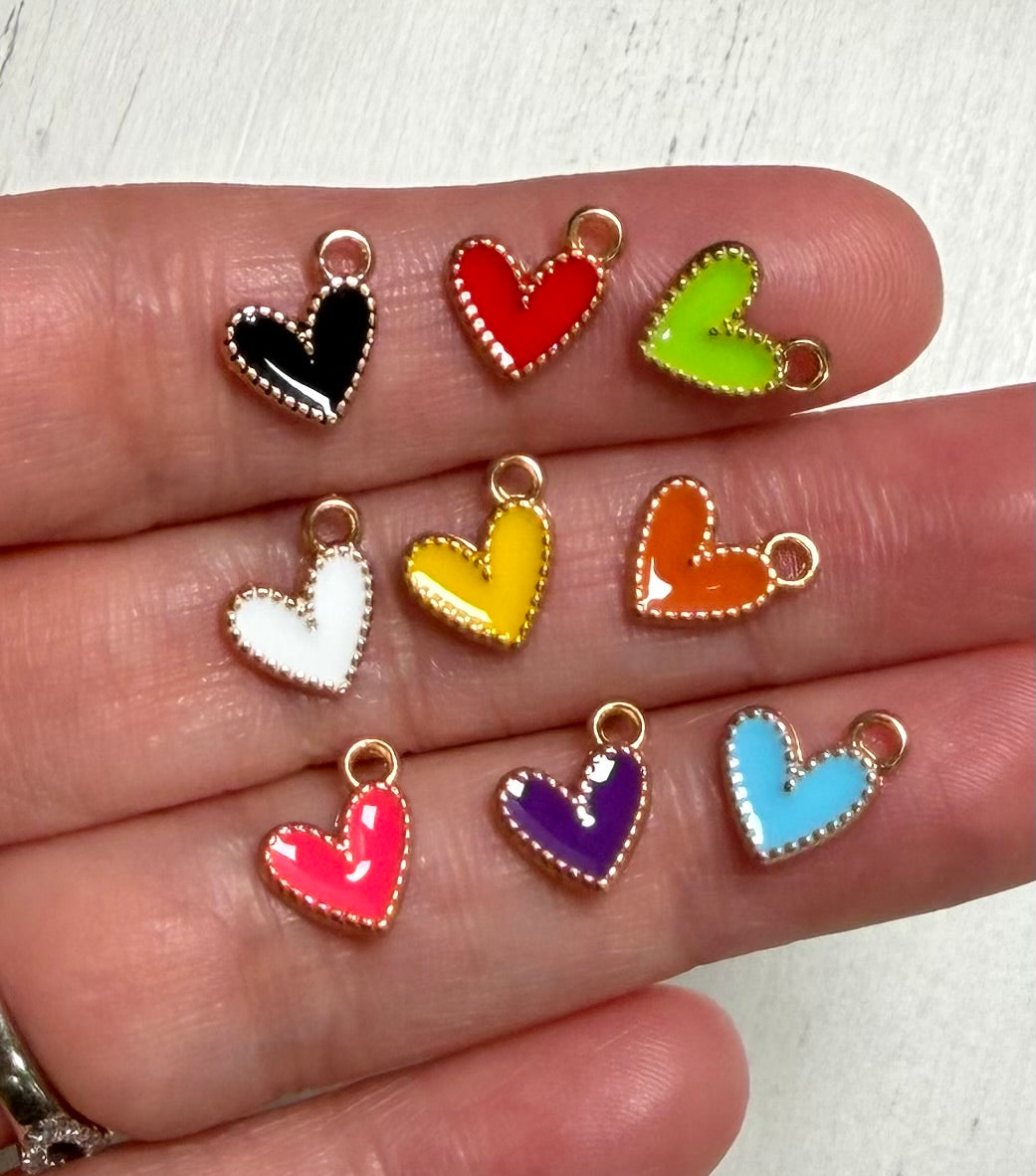 *Bead Mix #544- Teeny Tiny Hearts Charms Random Pack