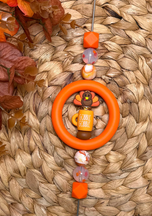 *Bead Kit #528- Gobble Gobble DIY Silicone Bead Kit, Fall Car Charm Kit