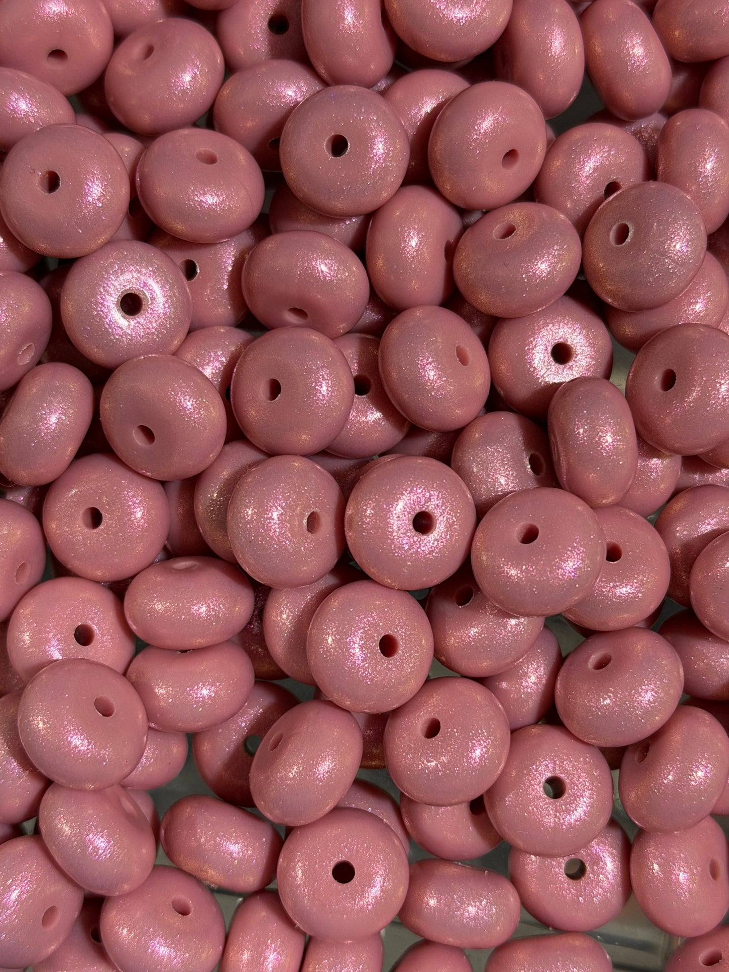 14mm ABACUS OPAL Blush Silicone Beads