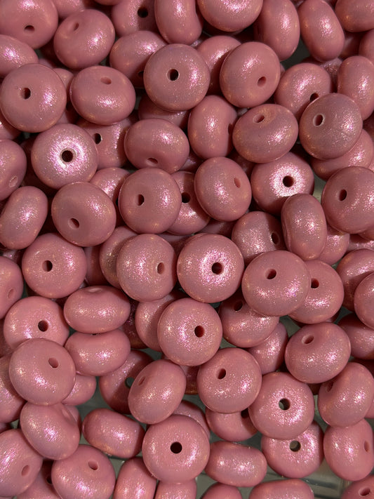 14mm ABACUS OPAL Blush Silicone Beads