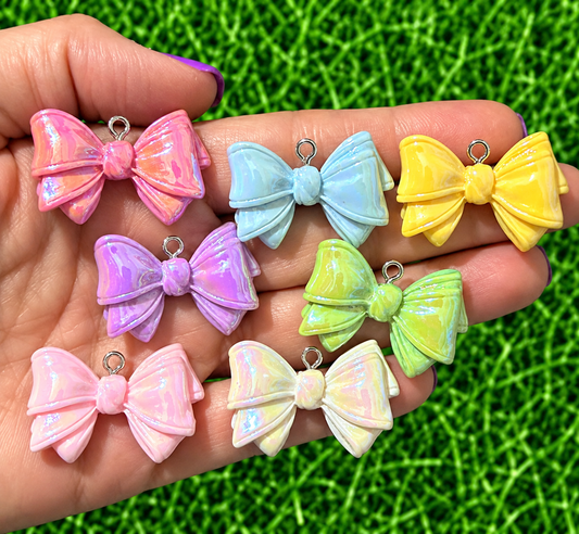 *Bead Mix #566- Opal Bows Resin Charms, Bag Charms