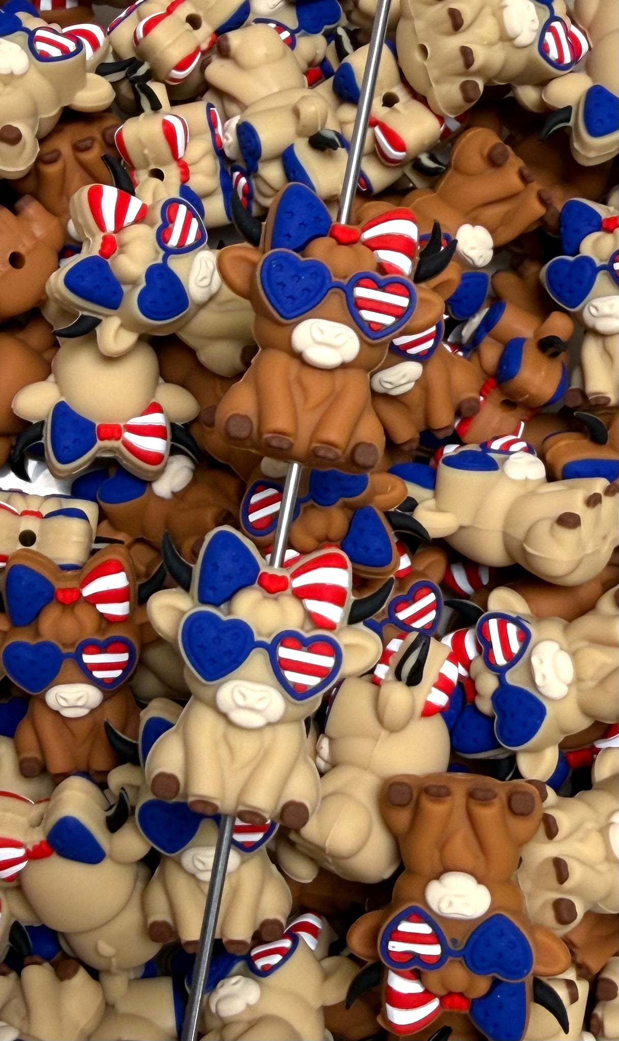3D USA HIGHLAND Cow Focal Bead, 3D USA Focal Bead