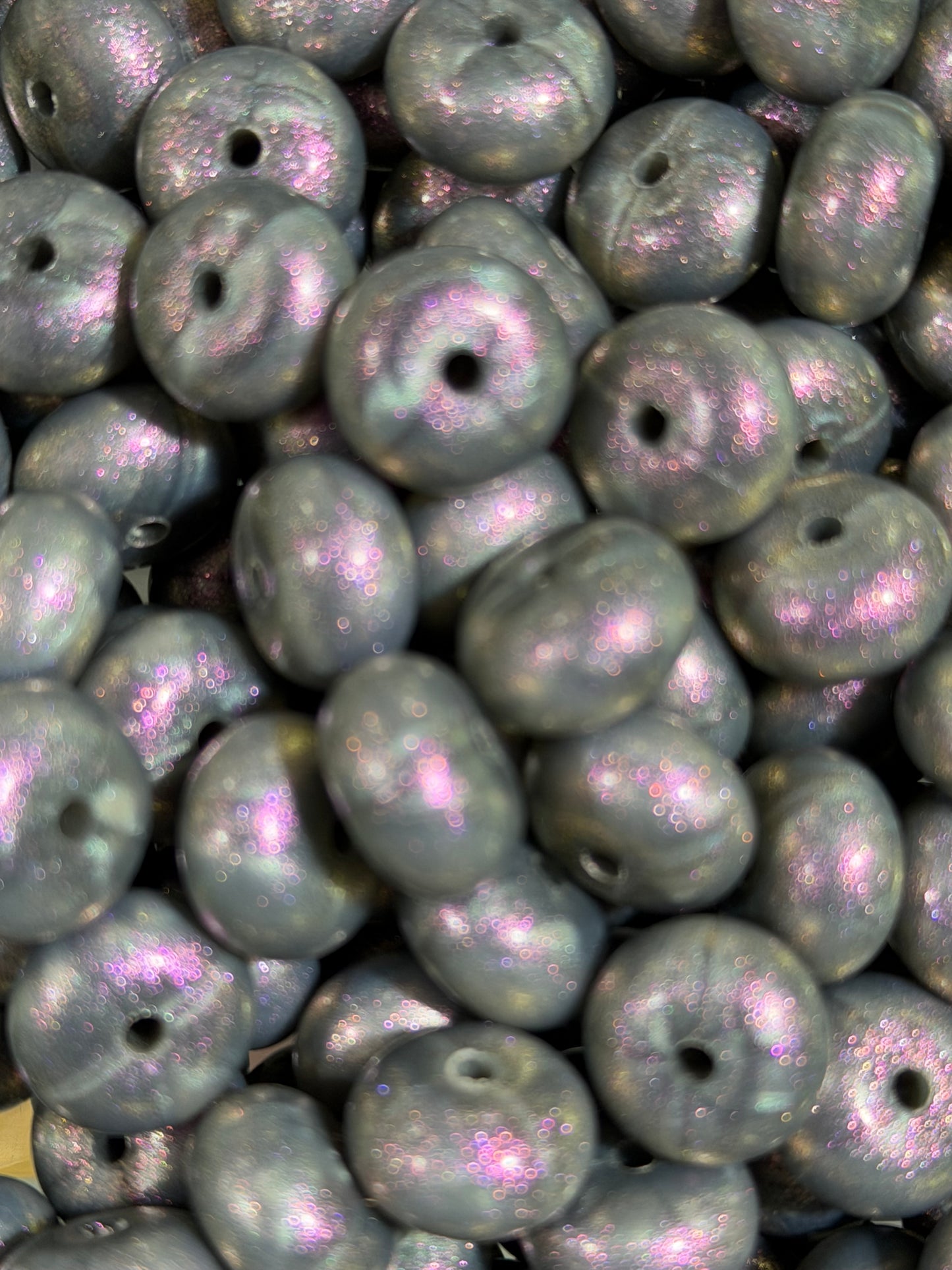 14mm ABACUS OPAL Iron Silicone Beads