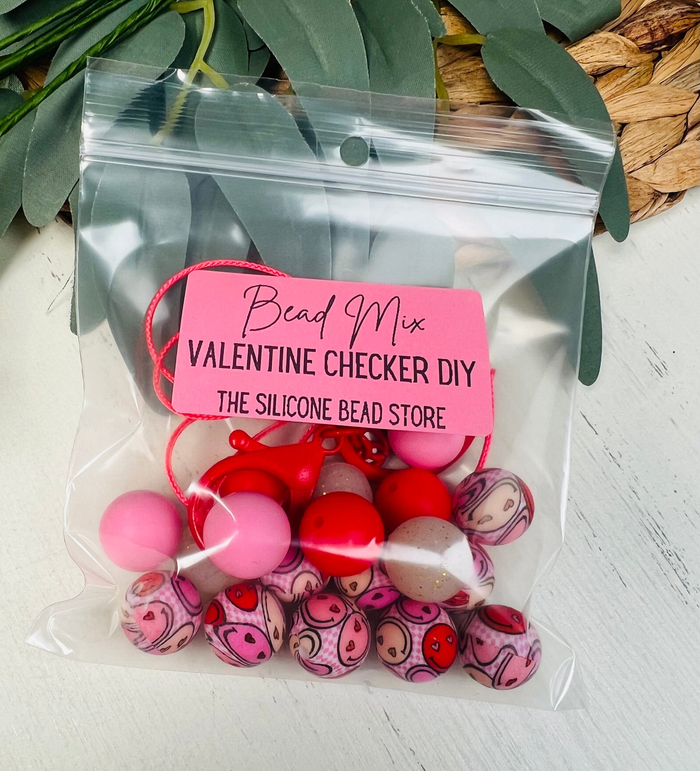 * Wristlet Kit - Valentine CHECKER DIY Silicone Bead Wristlet Kit