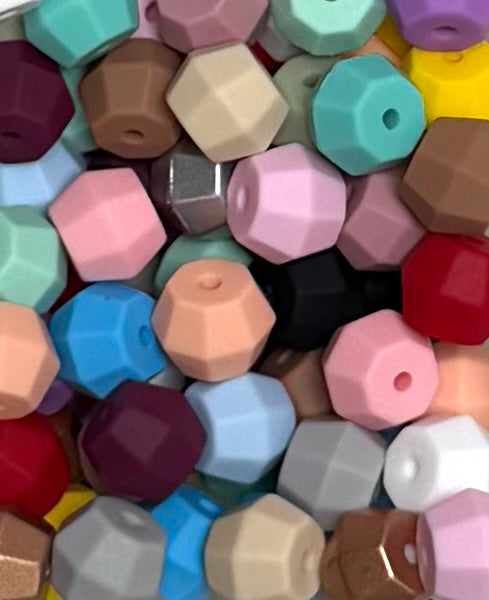 *Bead Mix- #265 14mm Barrel Silicone Beads