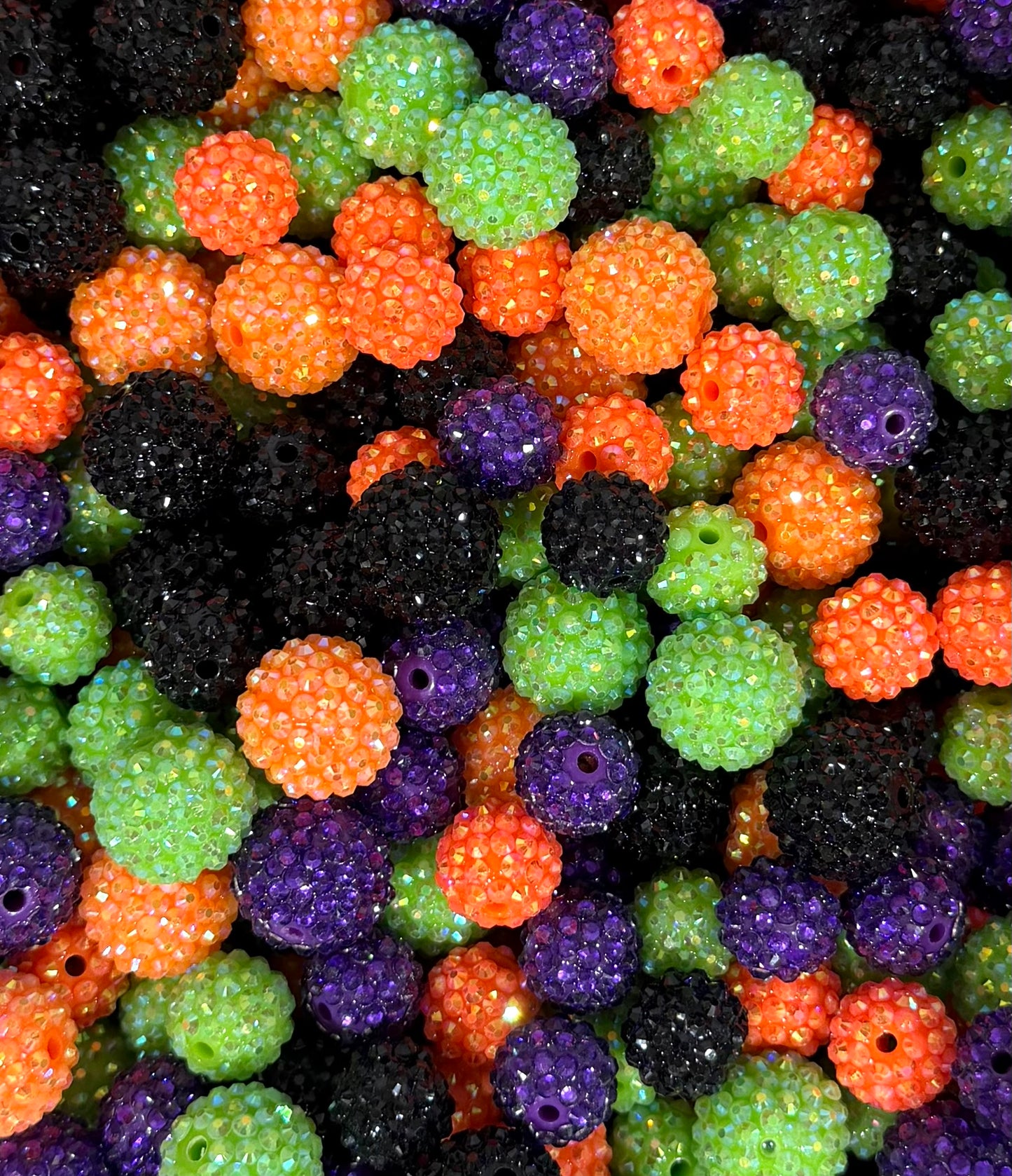 *Bead Mix- #293 Spooky Sparkle Halloween Rhinestone Acrylic Bead Mix