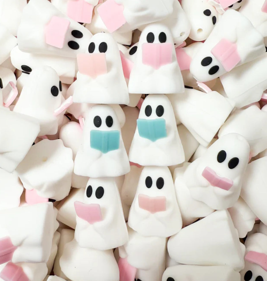 3D Reading Ghost Silicone Focal Bead