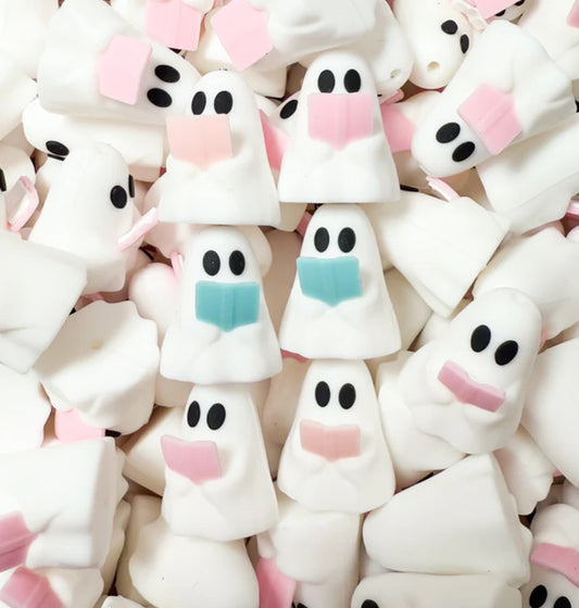 3D Reading Ghost Silicone Focal Bead