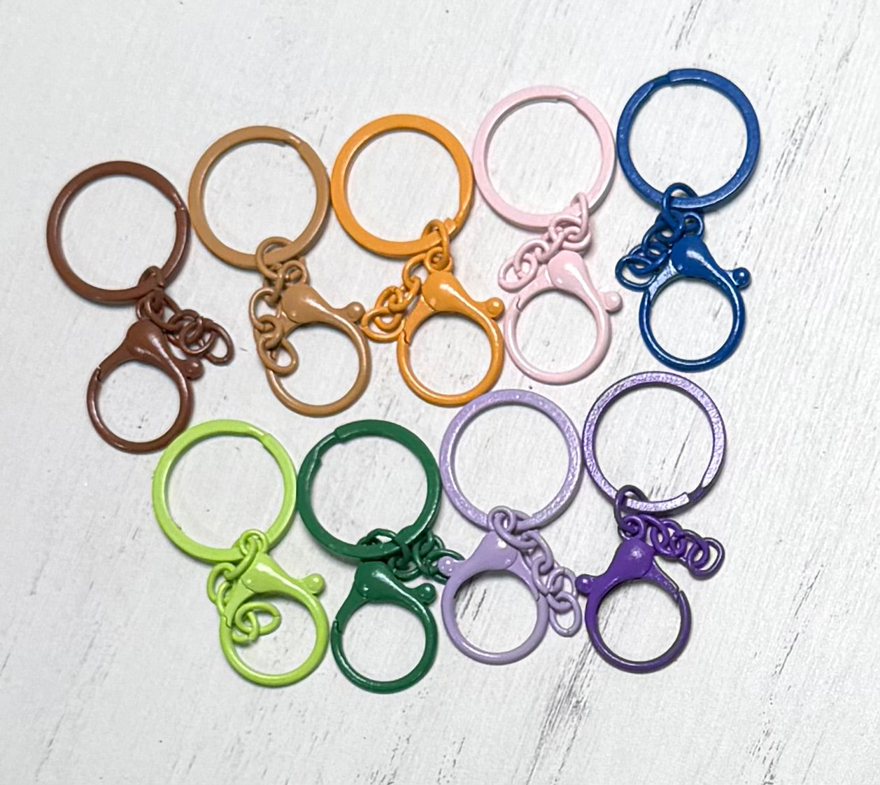 **Beadable Lobster Claw Keychain Ring, Large Metal Keychain Ring
