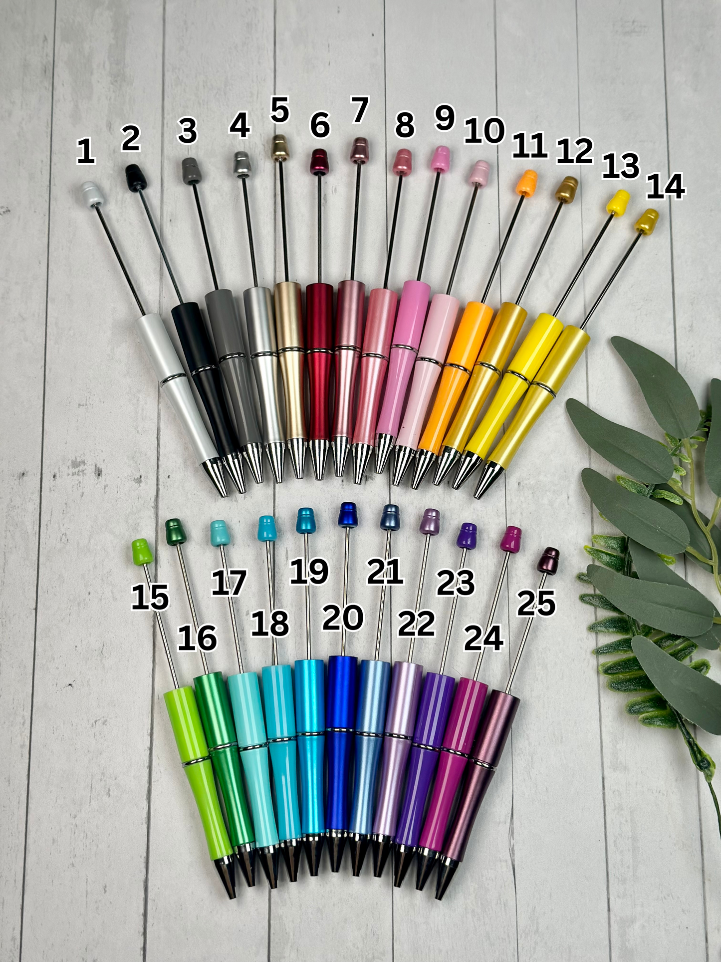 3 for 5.00 DIY Green Shimmer Beadable Pen Blanks, Beadable Pen, DIY Plastic  Beadable Pens, Black Ink 