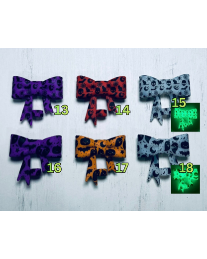 Y- Straw Topper - Halloween Printed Bow, Tumbler Accessory