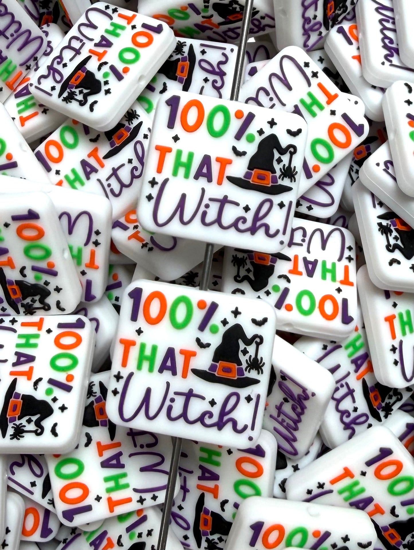 H- 100% That Witch Silicone Focal Bead, Halloween Gnome Silicone Bead