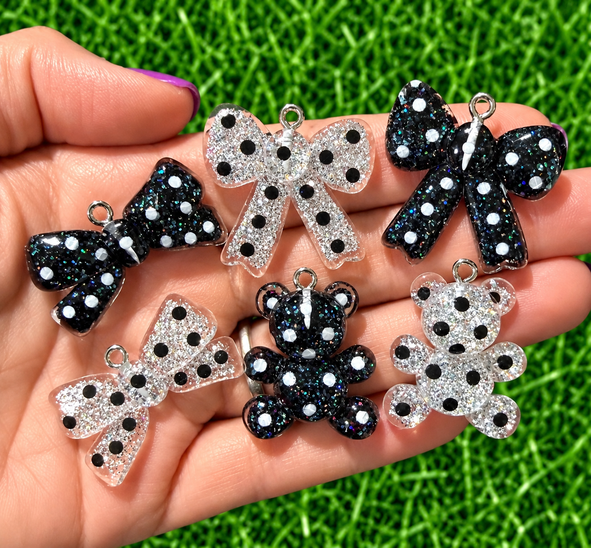 *Bead Mix #563- Polka Dot Party Resin Charms