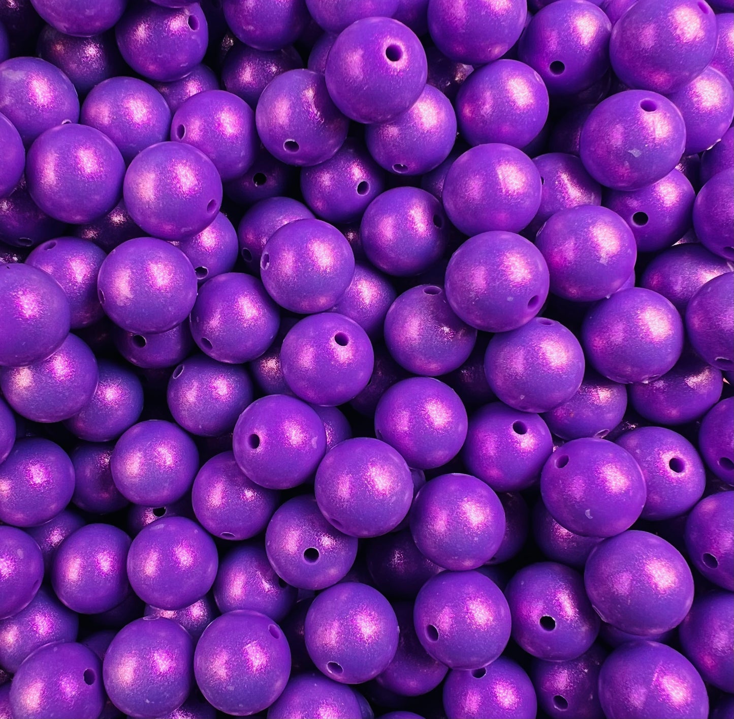 15mm Opal Purple Round Silicone Beads