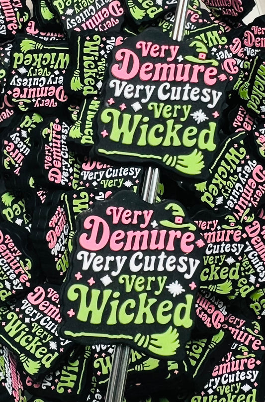 Q- Very Demure Very Cutesy Focal Bead, Quote Focal Beads