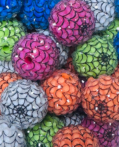 *Bead Mix- #48 20mm Spider Rhinestone Round Acrylic Beads
