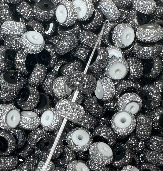 * SUPER Sparkly Acrylic Abacus Spacer Bead, Rondelle Spacer Bead