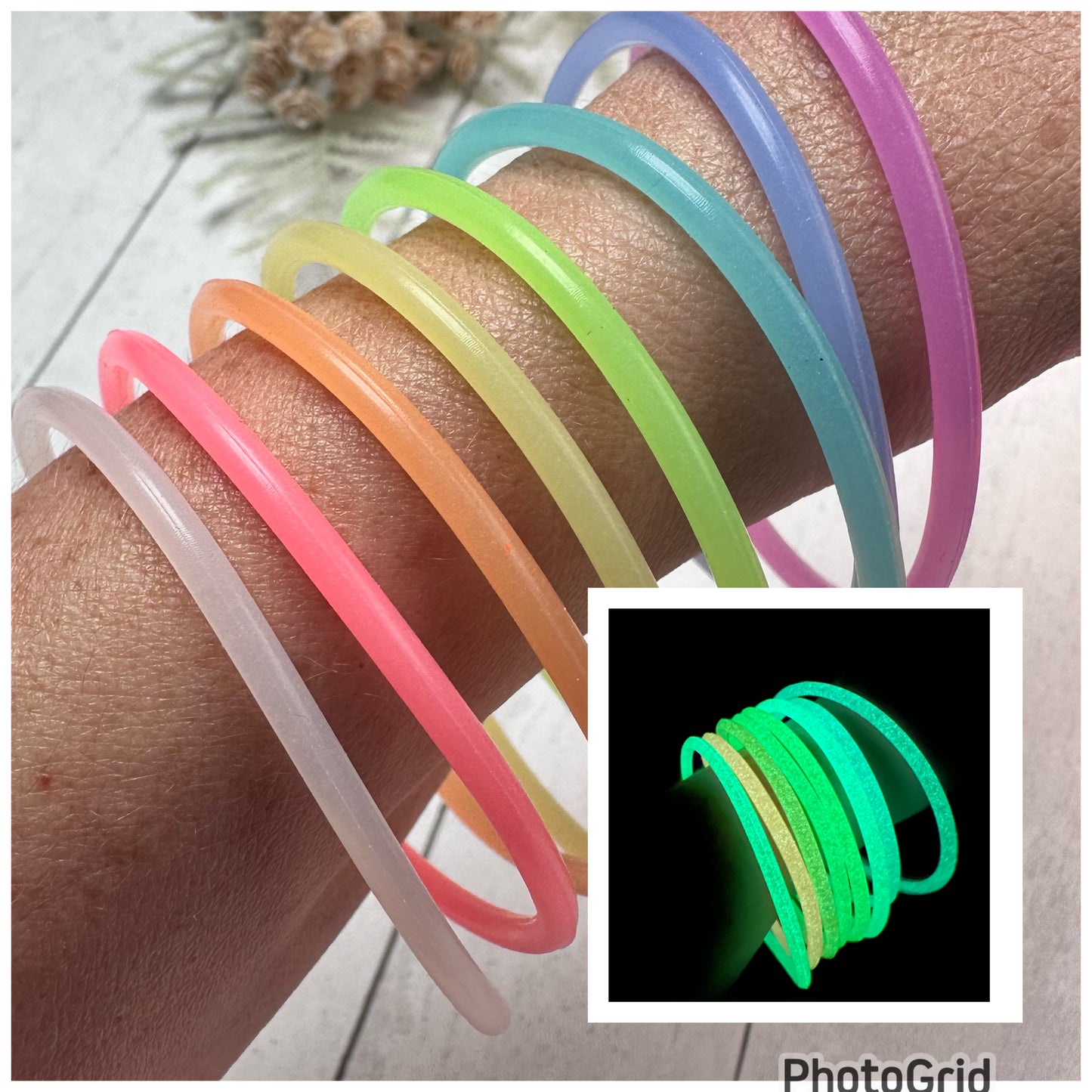 * Glow in the Dark Silicone Bracelet