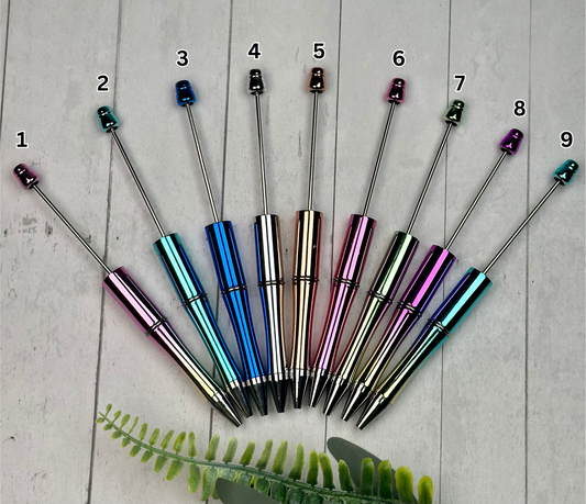 Zr- Beadable Pens, DIY Beaded Pen, Chrome Bead-able Pens