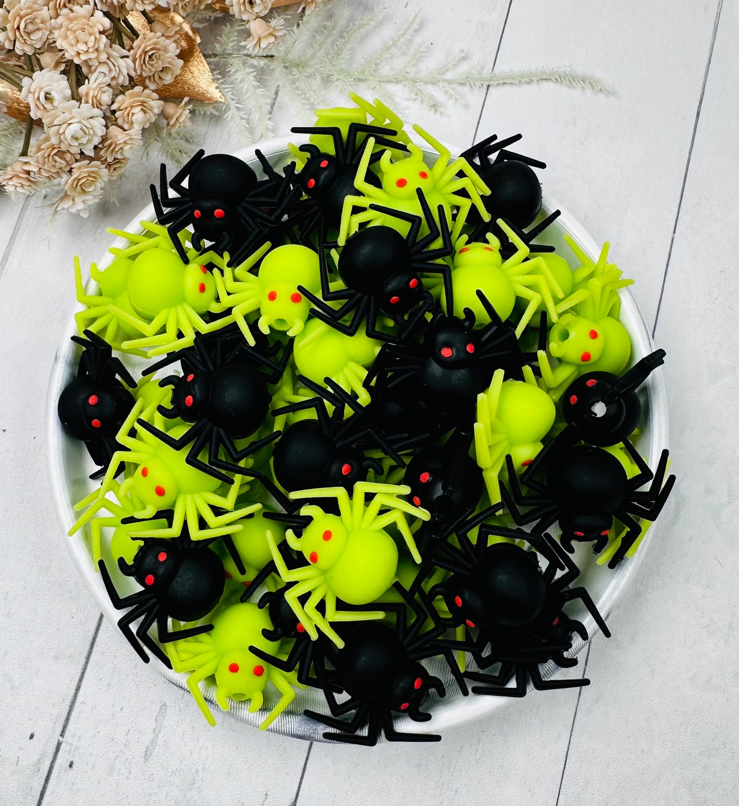 3D Spider Silicone Focal Bead,**NOT FOR TEETHING** Animal Shape Silicone Bead