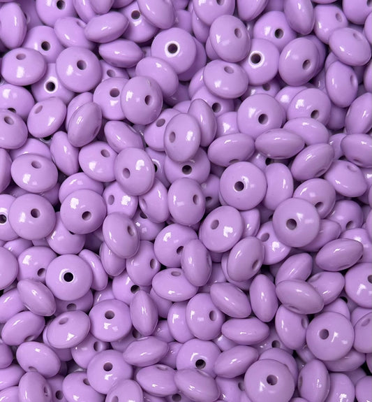 12mm Lentil LIQUID Sugarplum Silicone Bead, Glossy Lentil
